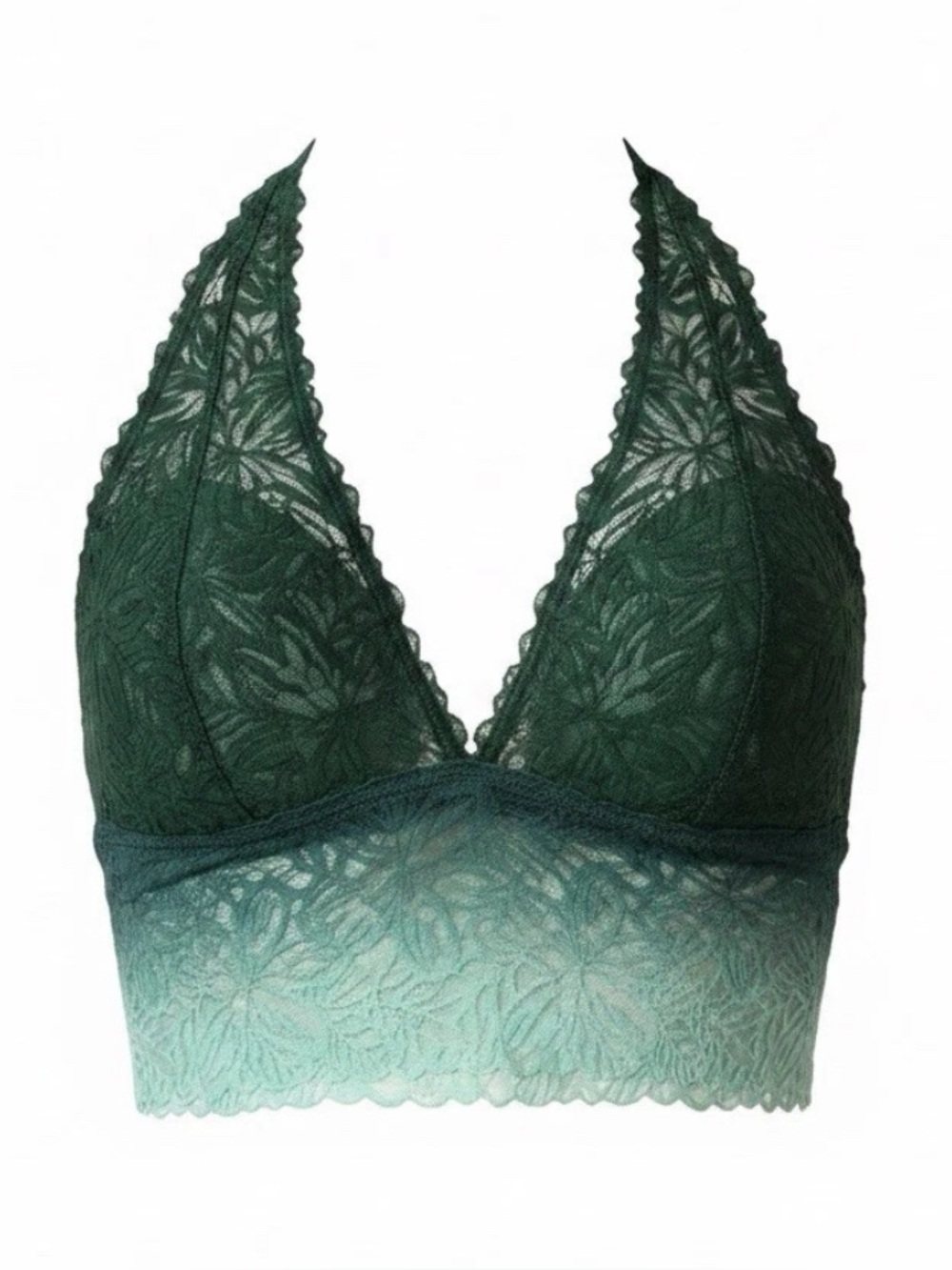 Aerie Intimates Ombré Green Lace Fairy Bralette Women’s Size XL